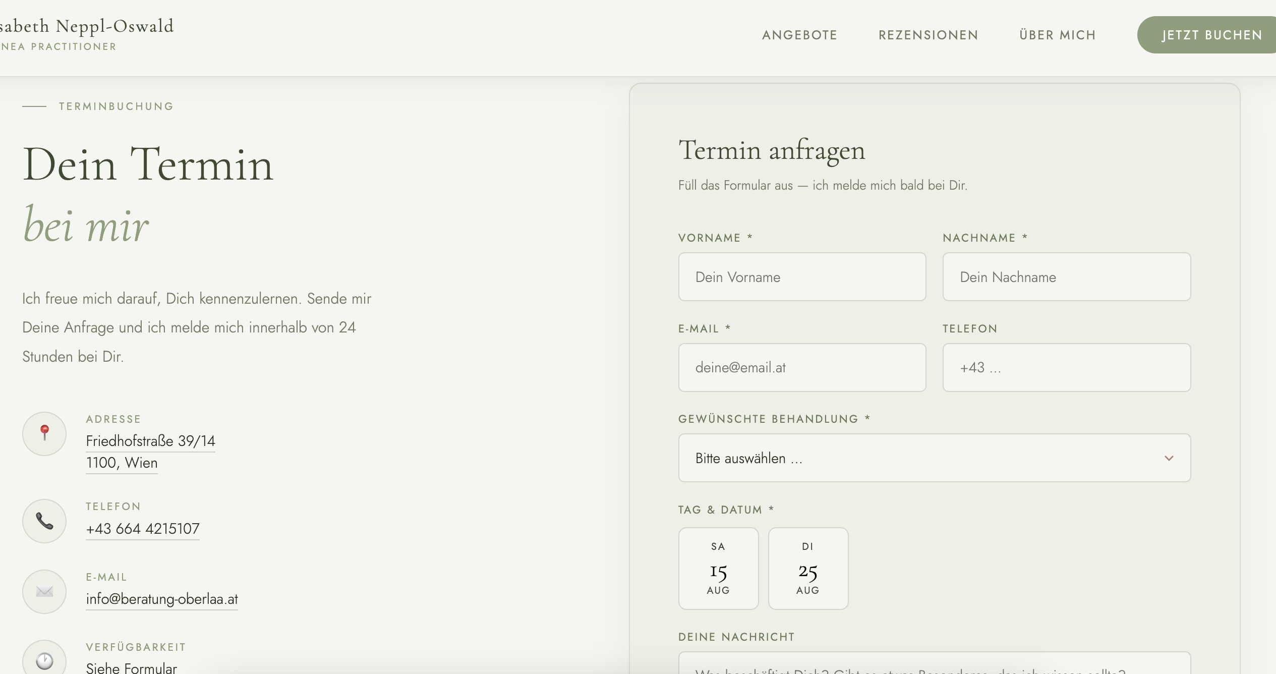Referenzprojekt: Website für ein Beauty-Studio