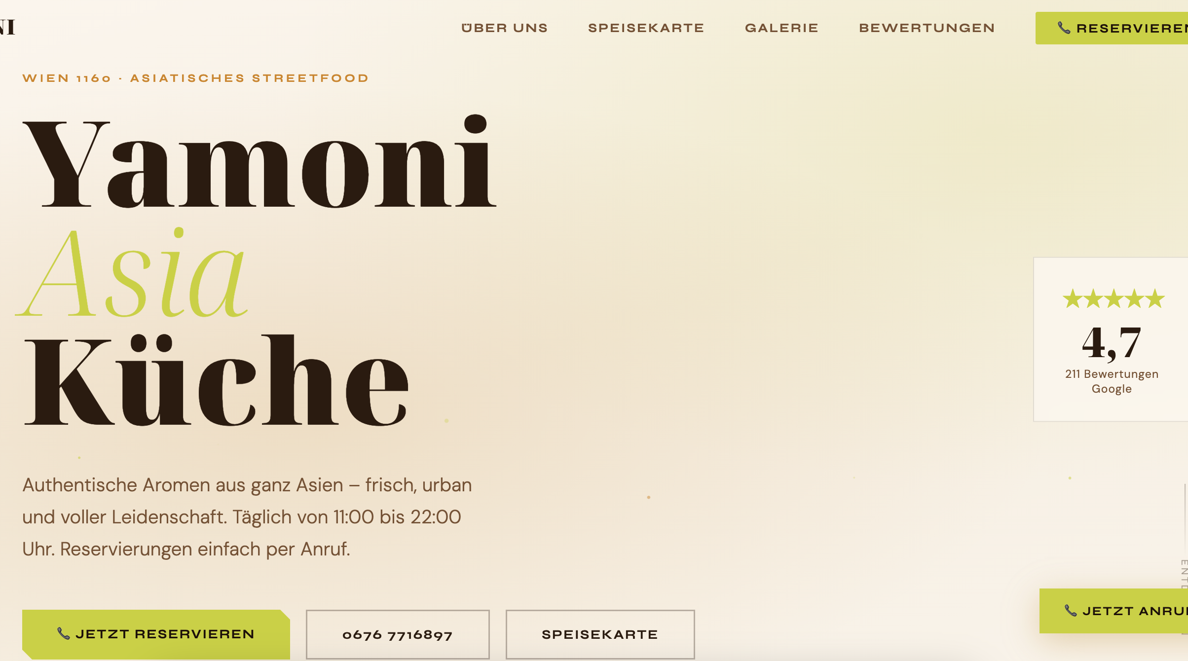Referenzprojekt: Website für ein Café